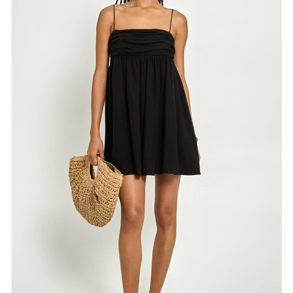 Reformation Catarina Dress, Size 6, Black